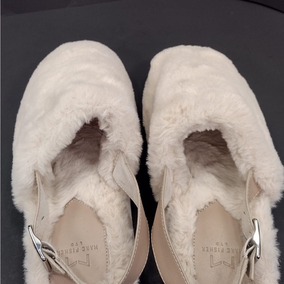 MARK FISHER Cozy White Faux Fur Slippers size 9 pre owned Exellent condition - Picture 6 of 7